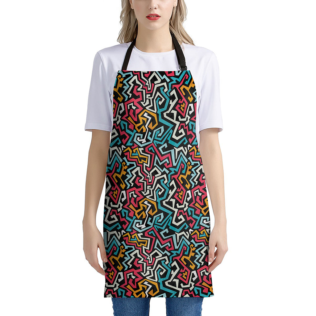 Abstract Funky Pattern Print Apron