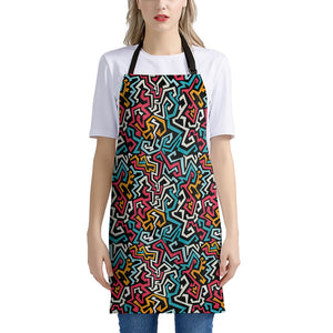 Abstract Funky Pattern Print Apron