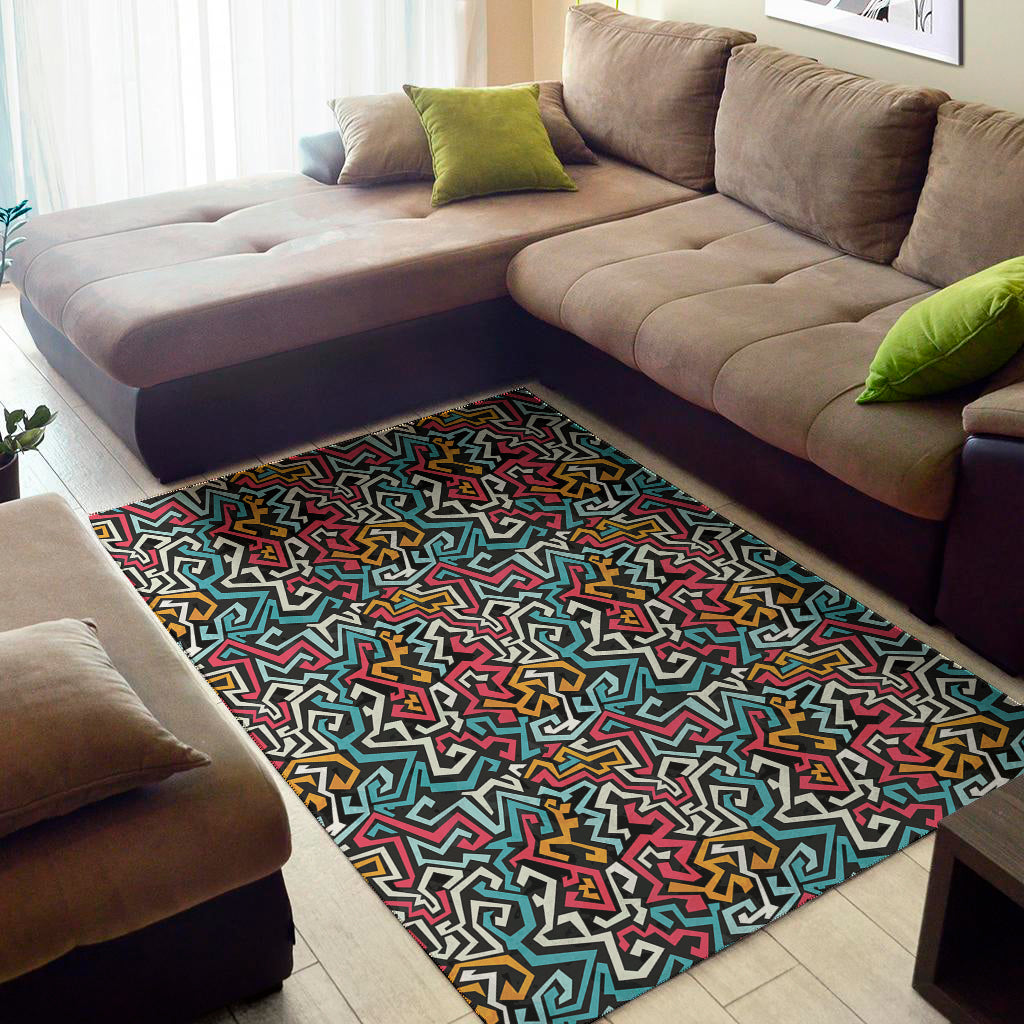 Abstract Funky Pattern Print Area Rug