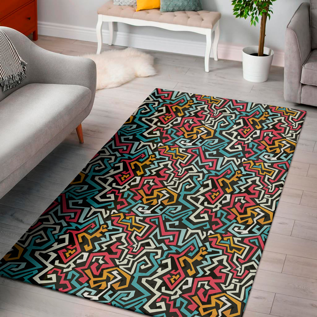 Abstract Funky Pattern Print Area Rug