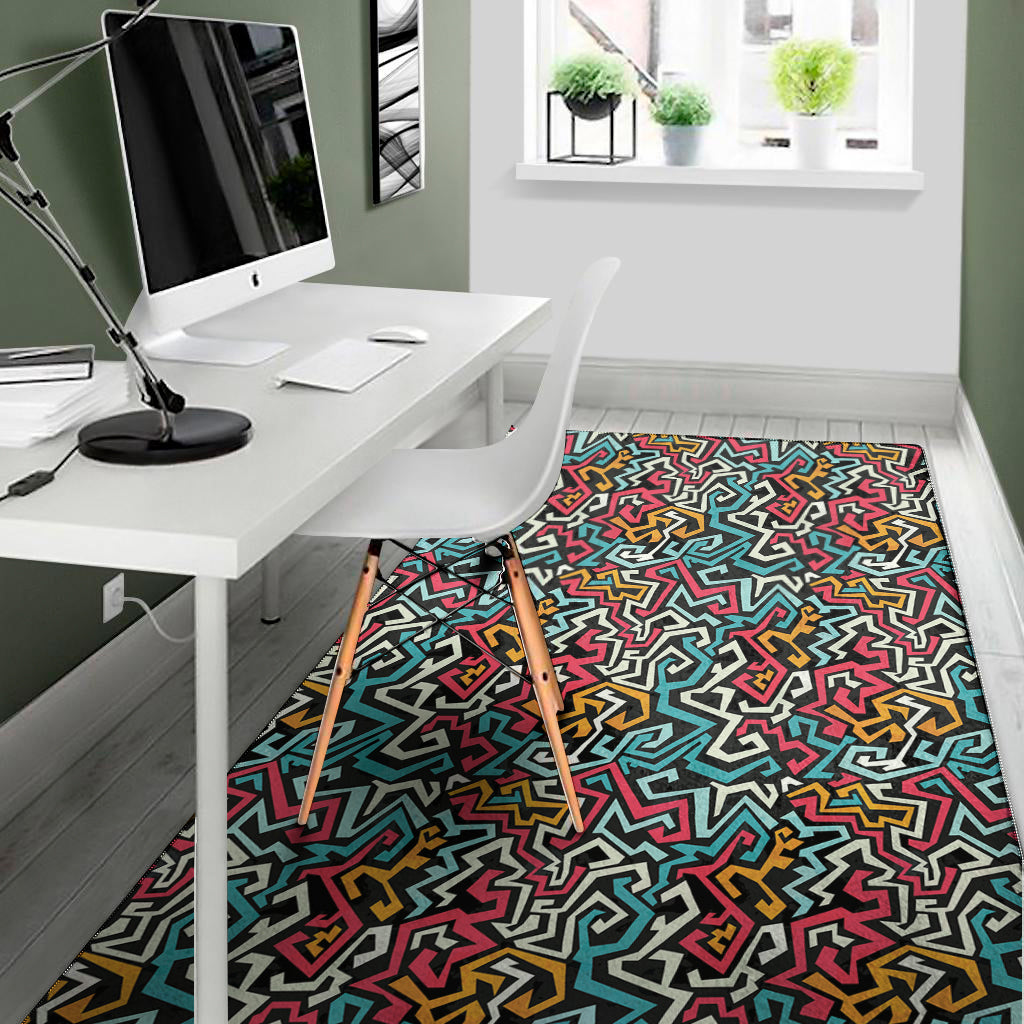 Abstract Funky Pattern Print Area Rug