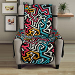 Abstract Funky Pattern Print Armchair Protector