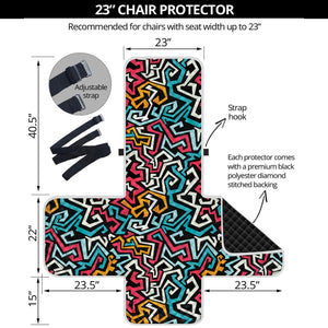 Abstract Funky Pattern Print Armchair Protector