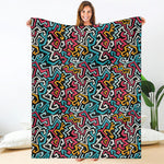 Abstract Funky Pattern Print Blanket
