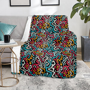Abstract Funky Pattern Print Blanket