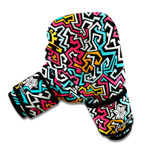 Abstract Funky Pattern Print Boxing Gloves