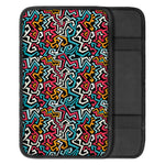 Abstract Funky Pattern Print Car Center Console Cover