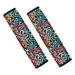 Abstract Funky Pattern Print Car Seat Belt Covers