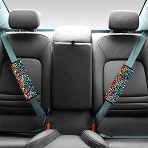 Abstract Funky Pattern Print Car Seat Belt Covers