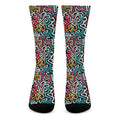 Abstract Funky Pattern Print Crew Socks