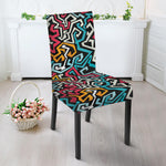 Abstract Funky Pattern Print Dining Chair Slipcover