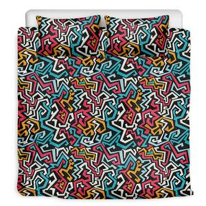 Abstract Funky Pattern Print Duvet Cover Bedding Set