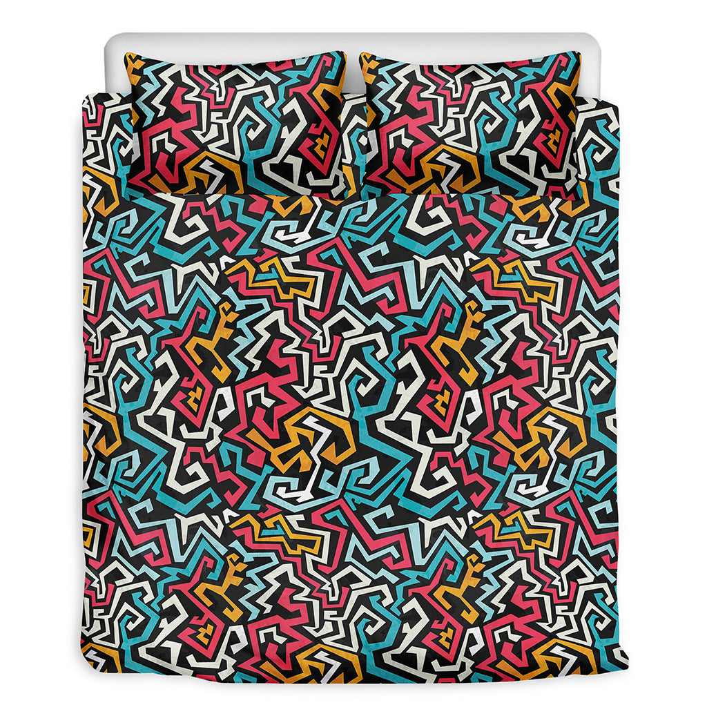 Abstract Funky Pattern Print Duvet Cover Bedding Set