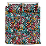 Abstract Funky Pattern Print Duvet Cover Bedding Set