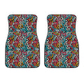 Abstract Funky Pattern Print Front Car Floor Mats