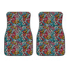 Abstract Funky Pattern Print Front Car Floor Mats