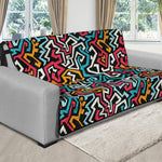 Abstract Funky Pattern Print Futon Protector