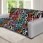 Abstract Funky Pattern Print Futon Protector