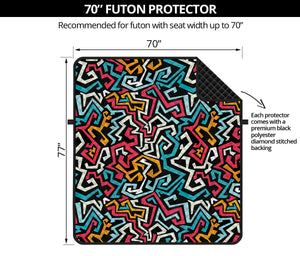 Abstract Funky Pattern Print Futon Protector