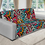 Abstract Funky Pattern Print Futon Protector