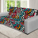 Abstract Funky Pattern Print Futon Protector