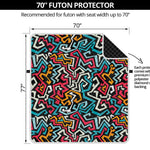 Abstract Funky Pattern Print Futon Protector