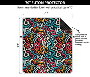 Abstract Funky Pattern Print Futon Protector