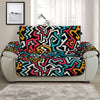 Abstract Funky Pattern Print Half Sofa Protector