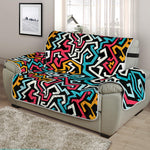 Abstract Funky Pattern Print Half Sofa Protector