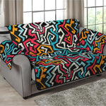 Abstract Funky Pattern Print Loveseat Protector