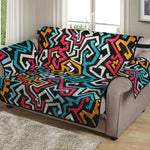 Abstract Funky Pattern Print Loveseat Protector