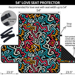 Abstract Funky Pattern Print Loveseat Protector