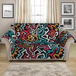 Abstract Funky Pattern Print Loveseat Protector