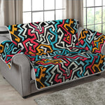 Abstract Funky Pattern Print Loveseat Protector