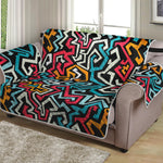 Abstract Funky Pattern Print Loveseat Protector