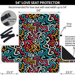 Abstract Funky Pattern Print Loveseat Protector