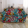 Abstract Funky Pattern Print Loveseat Slipcover