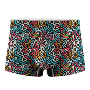 Abstract Funky Pattern Print Men's Boxer Briefs