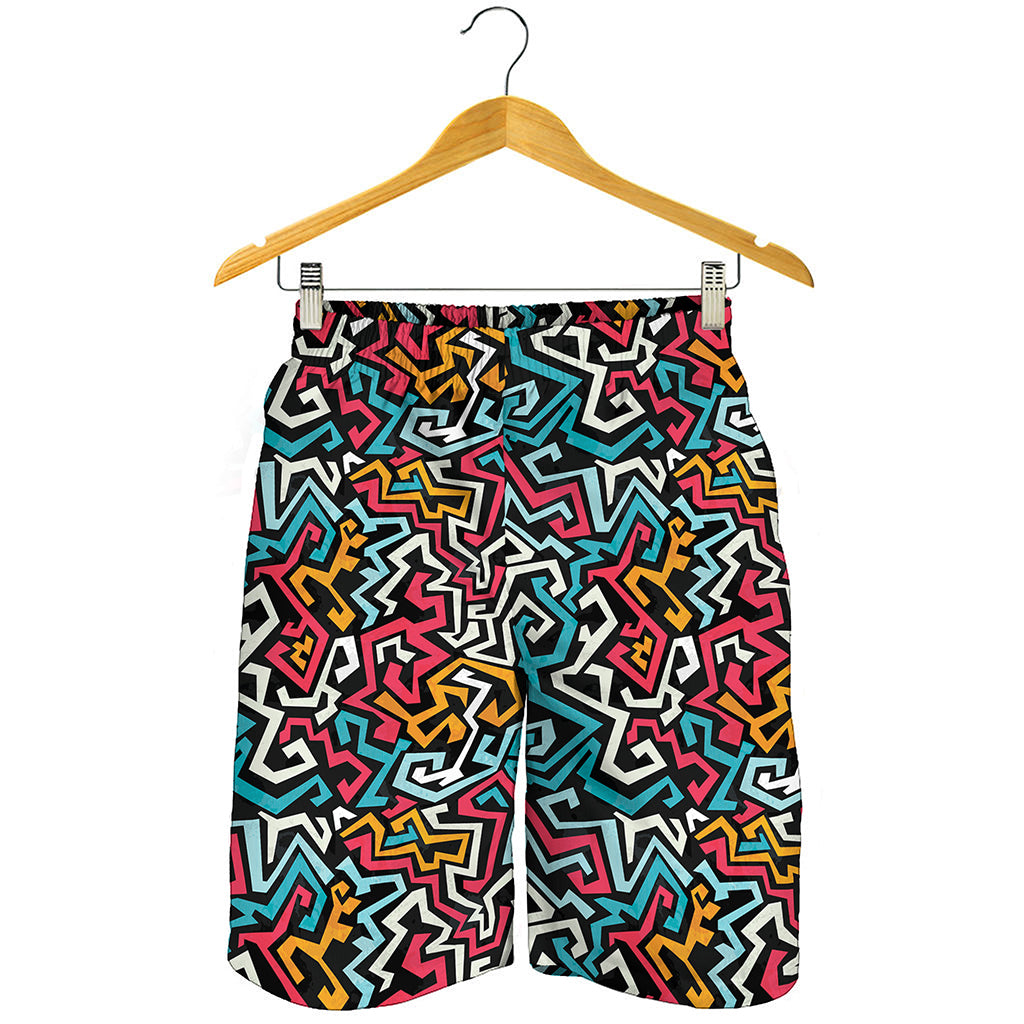 Abstract Funky Pattern Print Men's Shorts