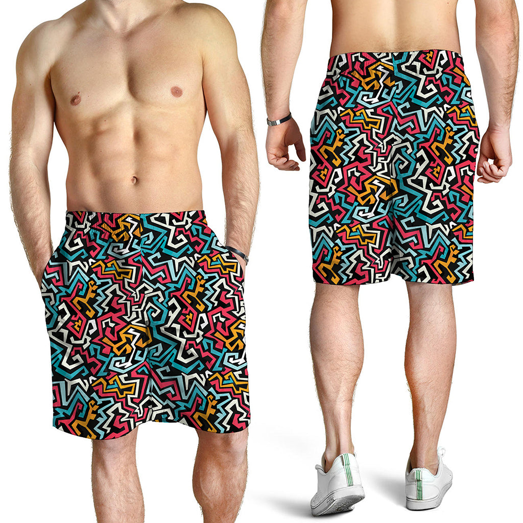Abstract Funky Pattern Print Men's Shorts