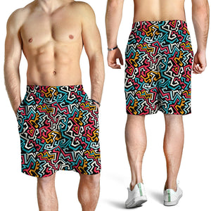 Abstract Funky Pattern Print Men's Shorts