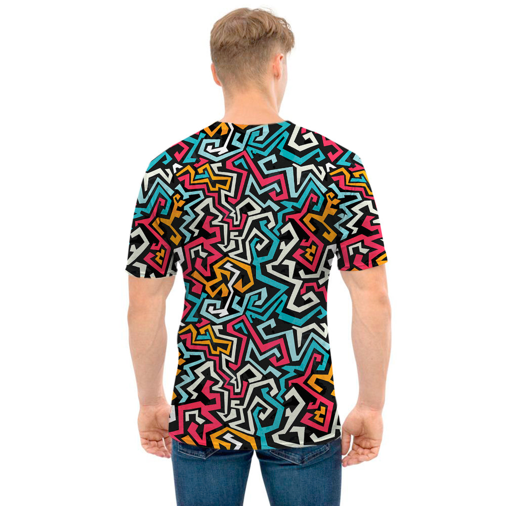 Abstract Funky Pattern Print Men's T-Shirt