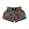 Abstract Funky Pattern Print Muay Thai Boxing Shorts