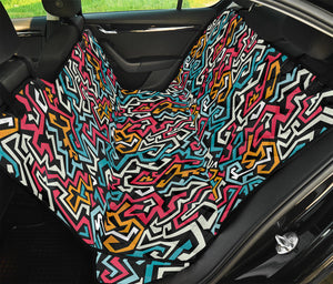 Abstract Funky Pattern Print Pet Car Back Seat Cover