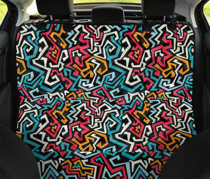 Abstract Funky Pattern Print Pet Car Back Seat Cover