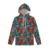 Abstract Funky Pattern Print Pullover Hoodie