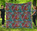 Abstract Funky Pattern Print Quilt