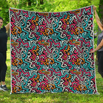 Abstract Funky Pattern Print Quilt