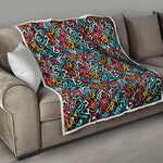 Abstract Funky Pattern Print Quilt