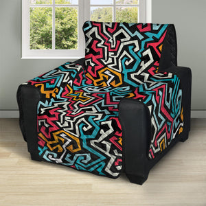 Abstract Funky Pattern Print Recliner Protector